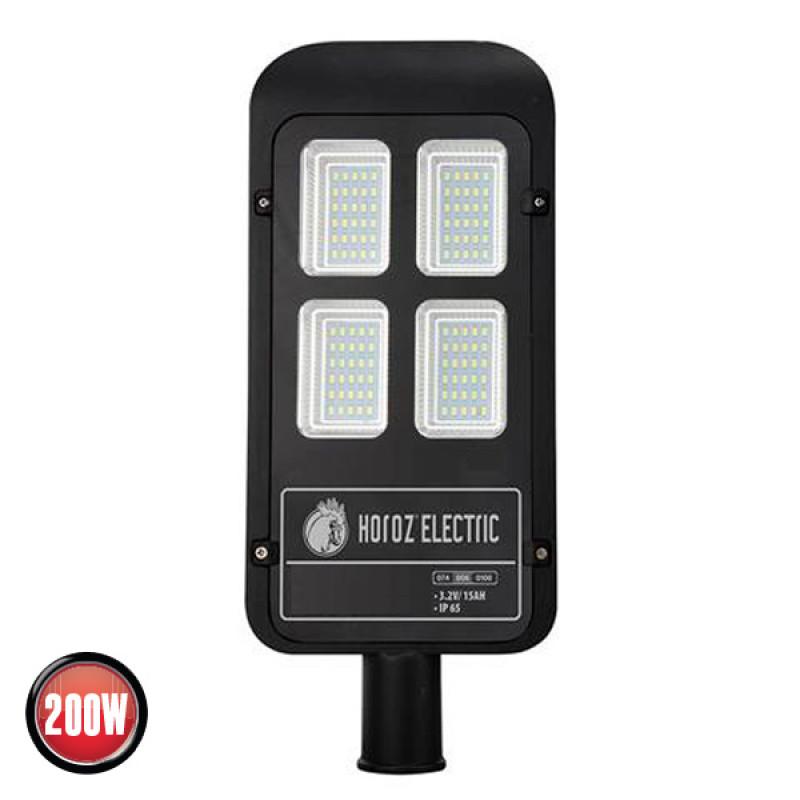 Фото 2 Світильник вуличний із сонячною панеллю LED 200W 6400K Laguna 200 HOROZ