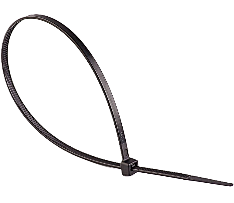 Фото Хомут с кольцом 5x300 черный 100шт/уп TAKEL