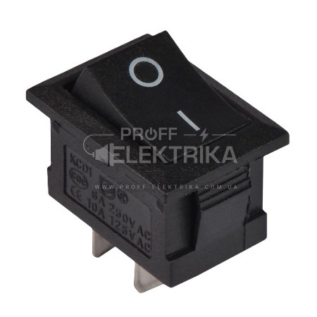 Фото Кнопка на 1включатель 2-контакта узкий мини KCD1-101-2