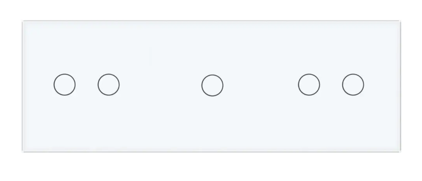 Фото 2 Розумний сенсорний ZigBee вимикач 5 сенсорів 2-1-2 біле скло Livolo