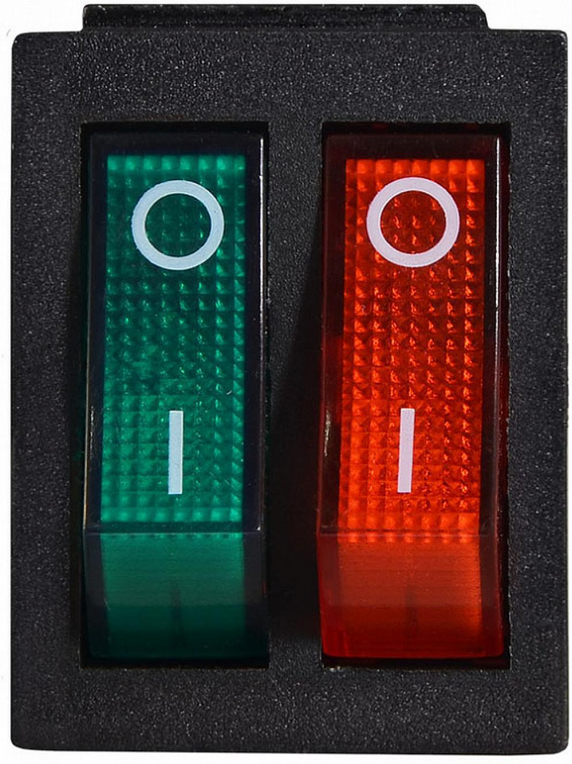 Фото 2 Кнопка на 2 выключателя 6 контактов квадрат