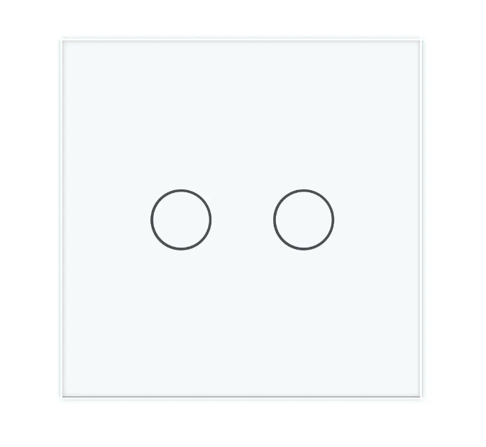 Фото Сенсорная кнопка 2 сенсора Импульсный выключатель белое стекло Livolo