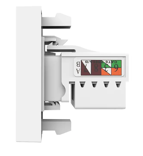 Фото 3 Механізм розетка інтернет RJ-45 білий Livolo