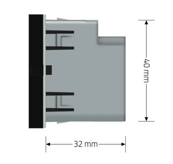 Фото 6 Механізм розетки USB-A та USB-C з Power Delivery 36W чорний Livolo