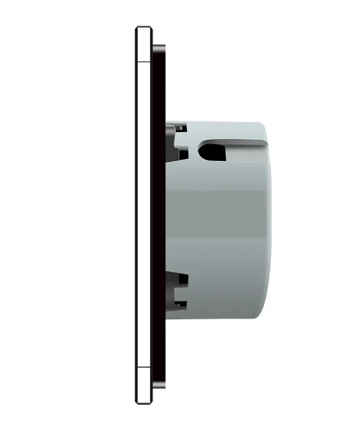 Фото 3 Безшумний сенсорний прохідний/перехресний вимикач 1 сенсор чорне скло Livolo