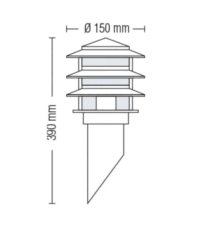Фото 2 Светильник садово-парковый KAYIN-1 Е27 HOROZ 075-003-0001-010