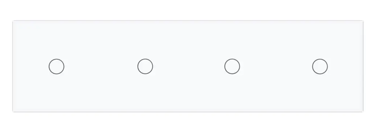 Фото 2 Розумний сенсорний прохідний вимикач ZigBee 4 сенсора 1-1-1-1 біле скло Livolo