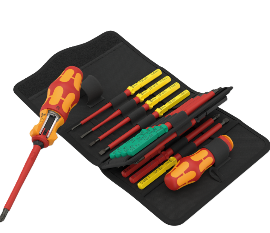 Фото Отвертка с трещоткой со сменными насадками WERA Kraftform Kompakt VDE 17 RA 1 05006618001