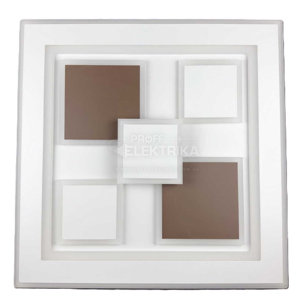 Фото 2 Светильник LED smart OXFORD пульт 110W 3000-6000K IP20 коричневый квадрат Violux 220435