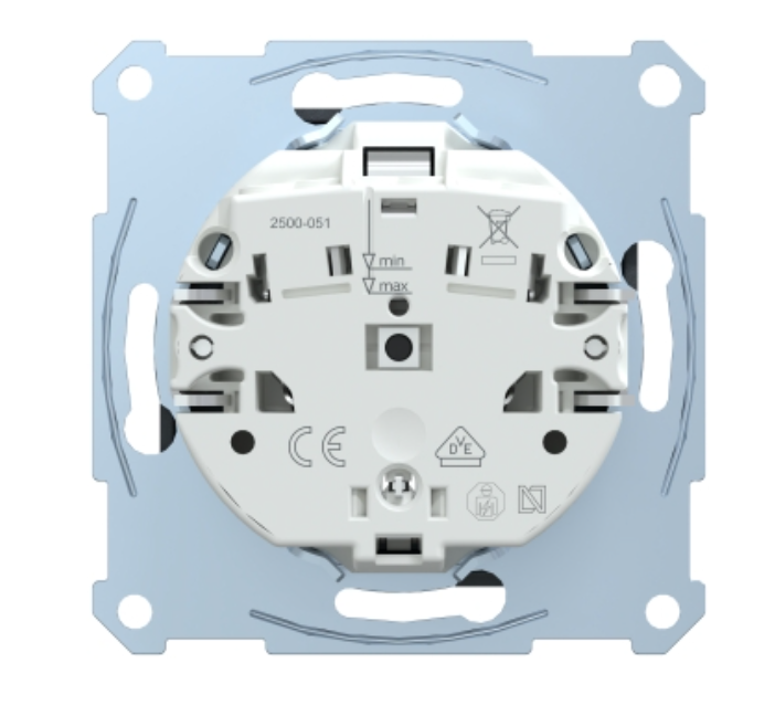 Фото 3 Механізм розетки System M із заземленням та захисними шторками антрацит MTN2300-0414