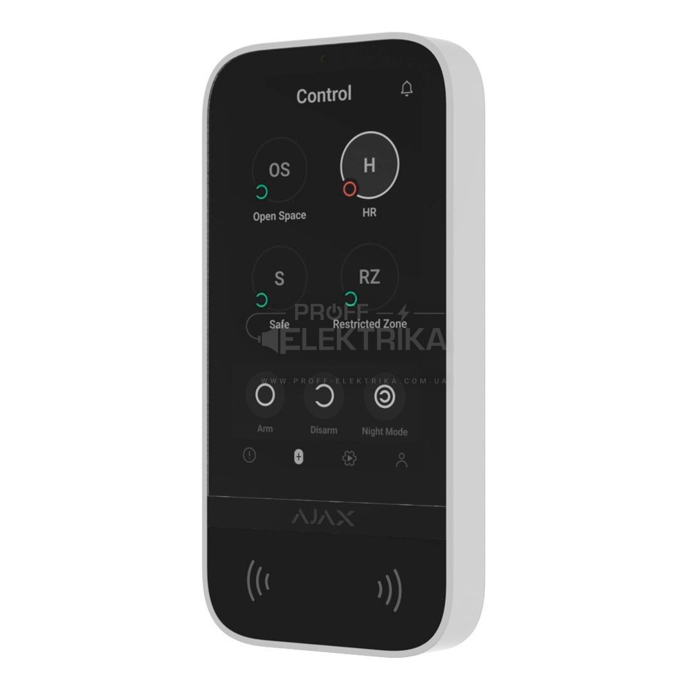 Фото 3 Беспроводная клавиатура с сенсорным экраном Ajax KeyPad TouchScreen белая