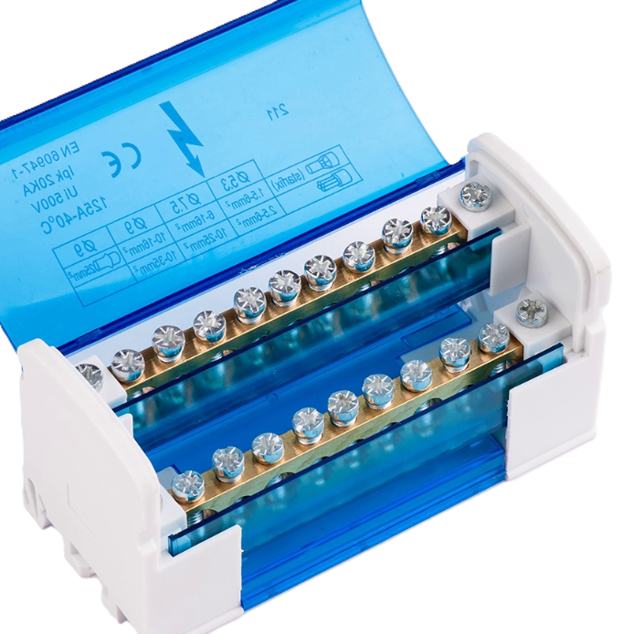 Фото Шина в корпусе 2x11 двухрядная на 11 отверстий 125А TAKEL