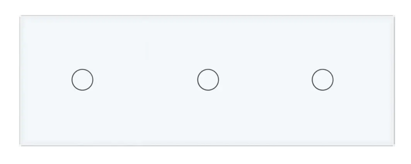 Фото 2 Безконтактний вимикач 3 сенсора 1-1-1 біле скло Livolo