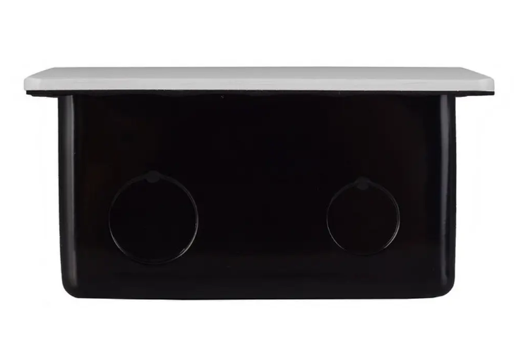 Фото 4 Порожній розетковий люк на підлогу на 2 модулі білий Livolo