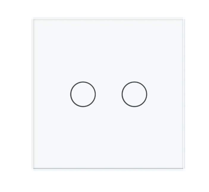 Фото Сенсорний диммер 2 сенсора біле скло Livolo