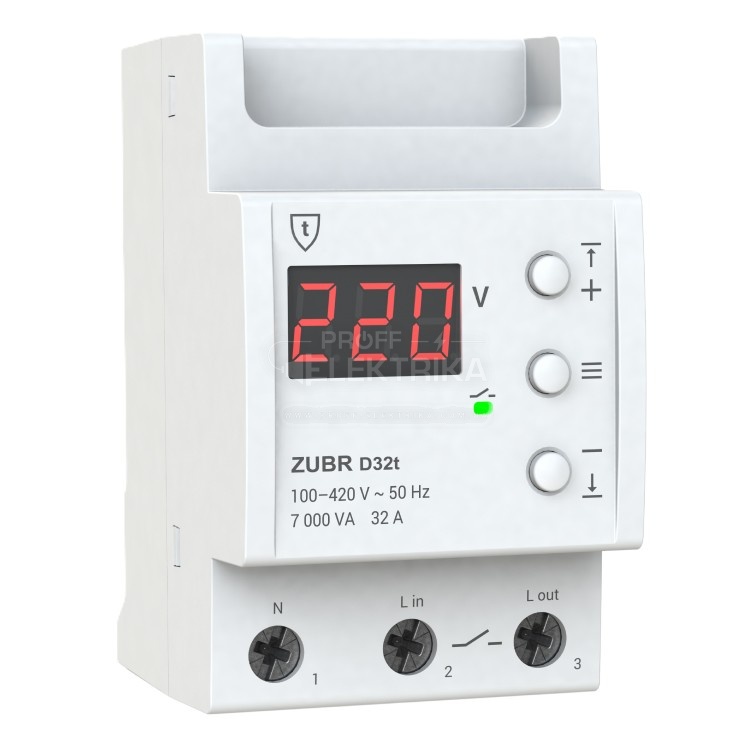 Фото Реле напряжения ZUBR D32t 32 А