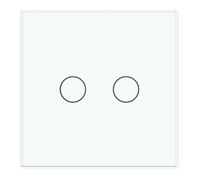 Фото Сенсорный выключатель 2 сенсора для роллет штор ворот жалюзи белое стекло Livolo