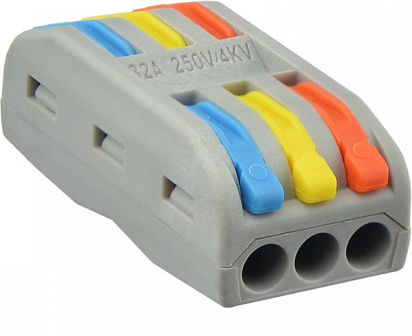 Фото 2 Клеммник двухсторонний РСТ-2-3-С цветной 3*3 АСКО