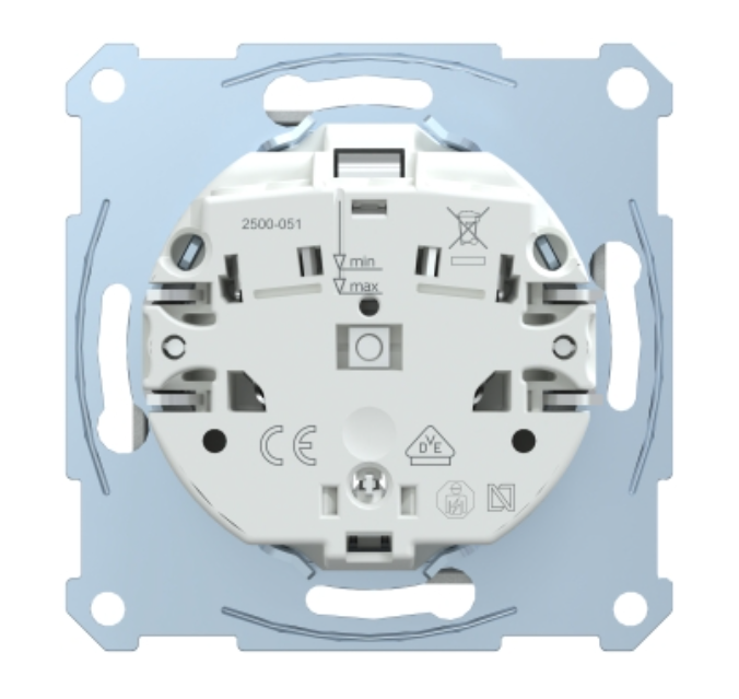 Фото 3 Механизм розетки System M с заземлением и защитными шторками алюминий MTN2300-0460