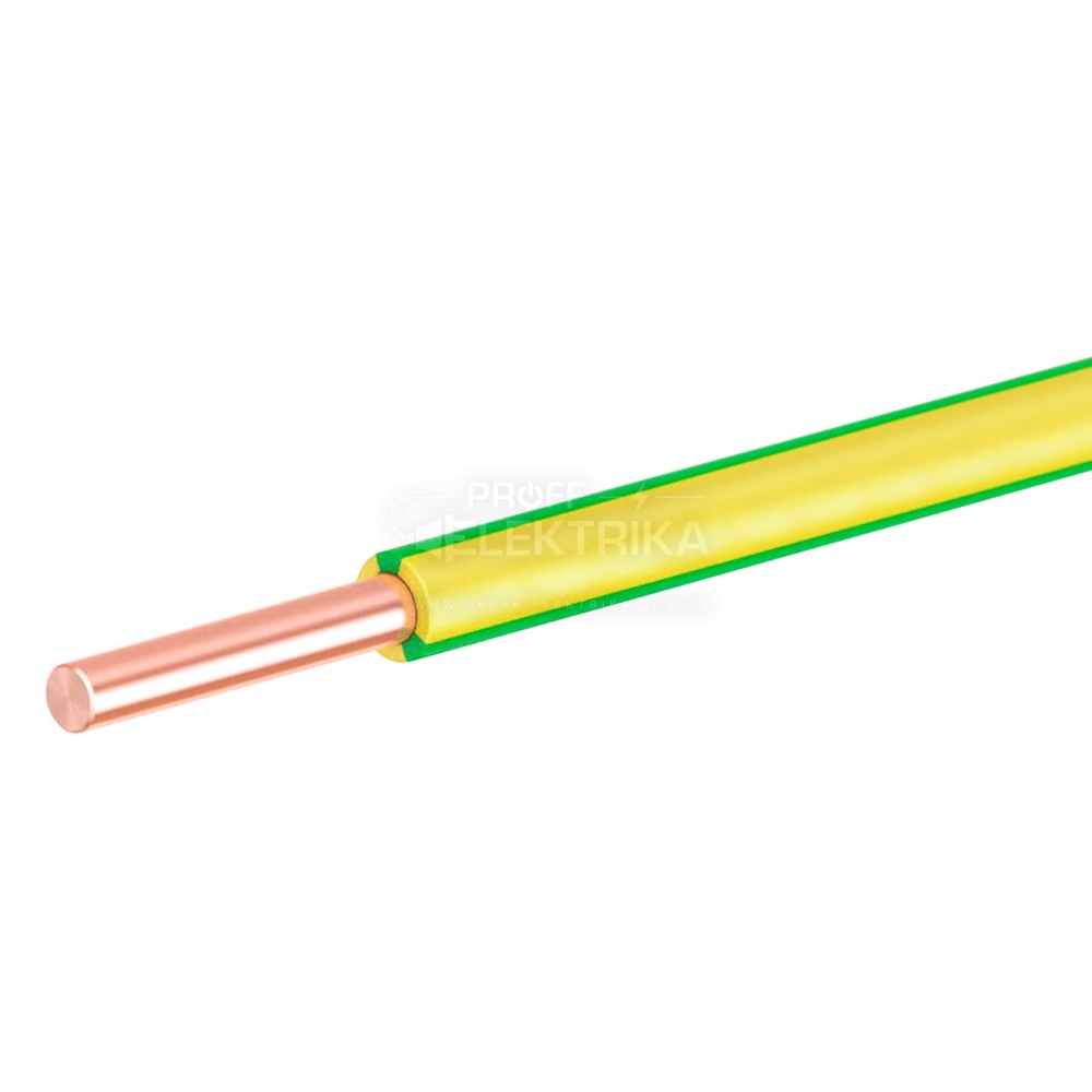 Фото Провід ПВ-1 1x50 ГОСТ жовто-зелений