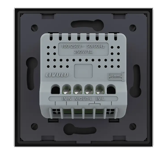 Фото 4 Бесконтактный выключатель Sense 1 сенсор черное стекло Livolo