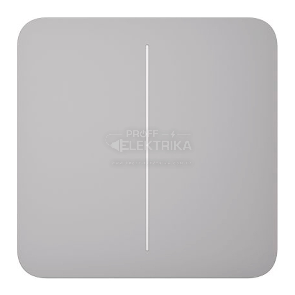 Фото Розумний двоклавішний вимикач Ajax LightSwitch світло-сірий