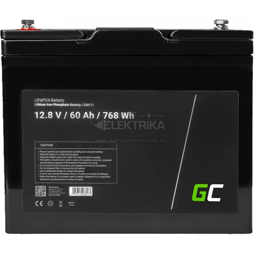 Фото аккумулятор 12V 12.8V 60Ah Green Cell LifePO4