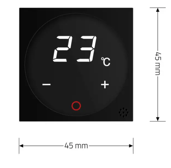 Фото 5 Механізм терморегулятор із вбудованим датчиком температури чорний Livolo