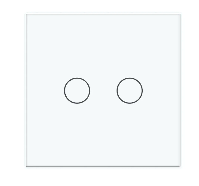 Фото Сенсорний вимикач 2 сенсора 12/24В біле скло Livolo