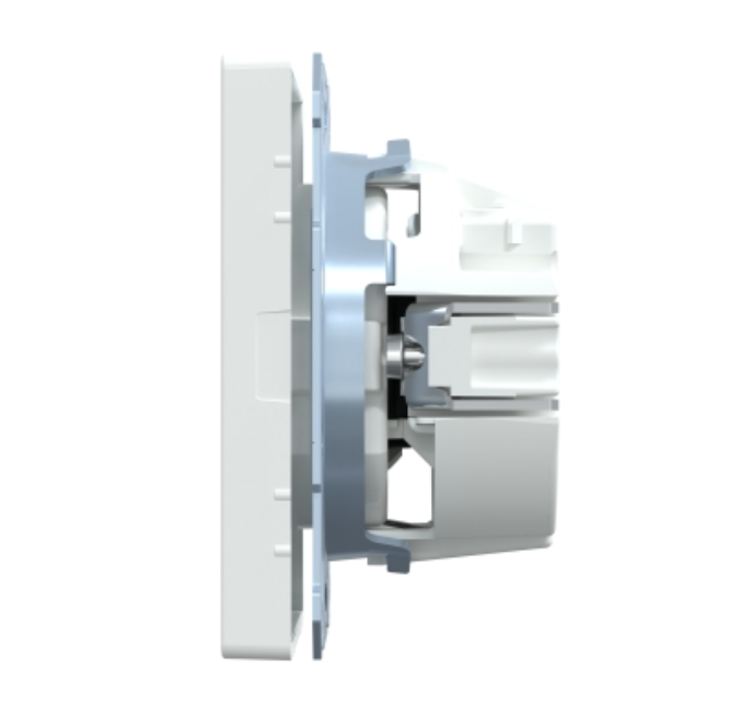 Фото 3 Розетка с заземлением и шторками белый лотос D-Life Schneider Electric