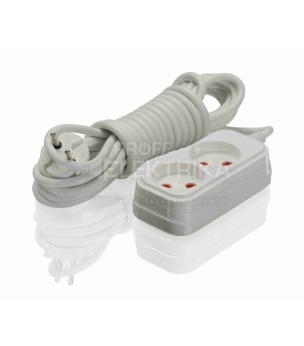 Фото Удлинитель с заземлением 2 гнезда 2м PROFITEC