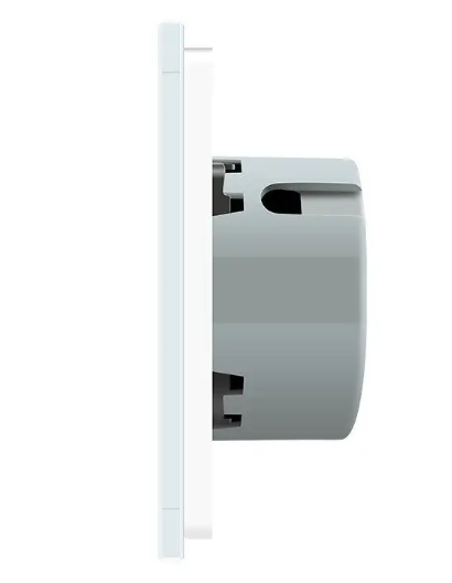 Фото 2 Безшумний сенсорний вимикач 1 сенсор біле скло Livolo