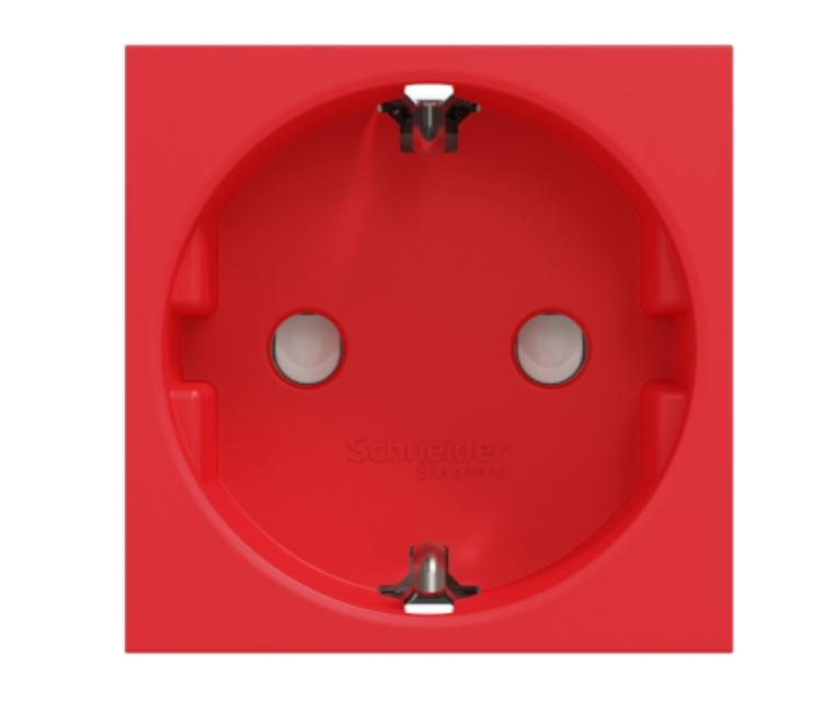 Фото 5 Розетка с заземлением со шторками винтовый зажим 16 А красный UNICA NEW Schneider Electric