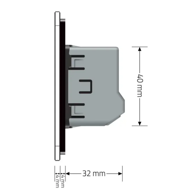 Фото 6 Розумний сенсорний прохідний вимикач EC 2 сенсора чорне скло Livolo