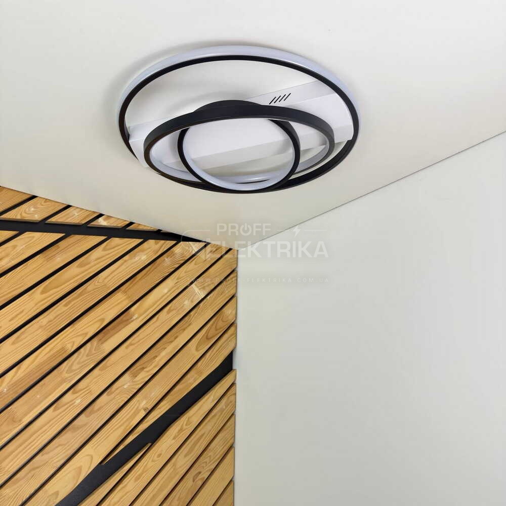 Фото 4 Світильник LED smart NITRO пульт 100W 3000-5000K IP20 біло-чорне коло Violux 220835