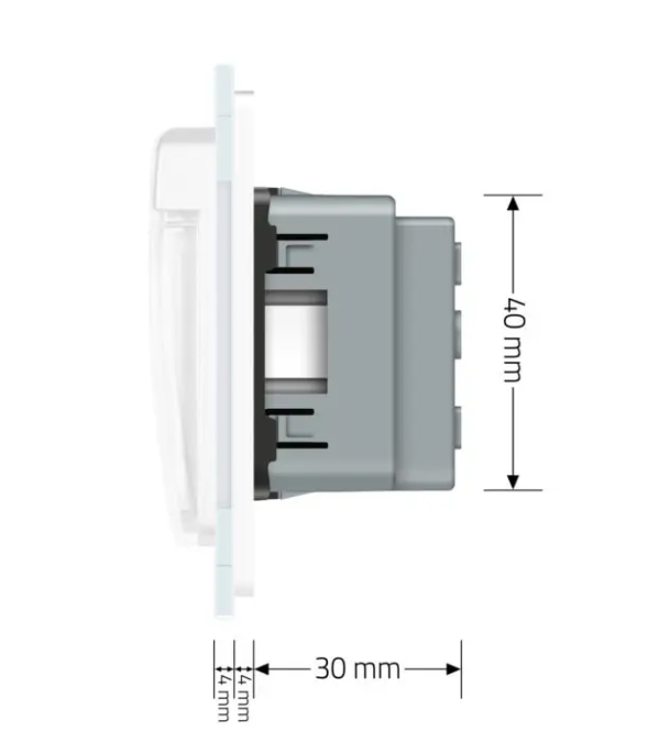 Фото 5 Розетка потрійна вологозахисна з кришкою біле скло Livolo
