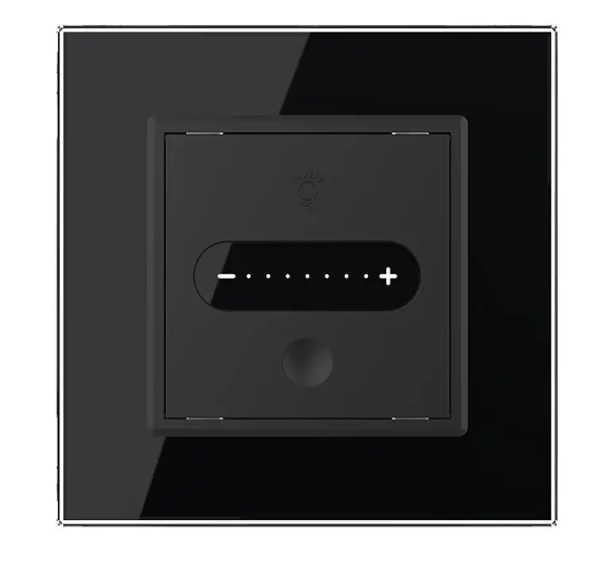 Фото 3 Умный сенсорный проходной димер слайдер черное стекло Livolo