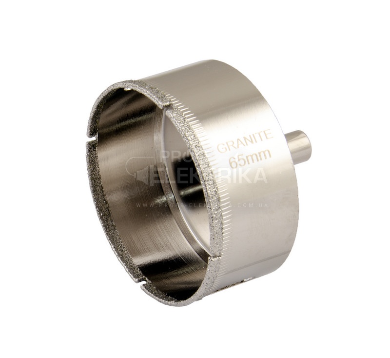 Фото Свердло з алмазним напиленням для скла та плитки 65 мм GRANITE