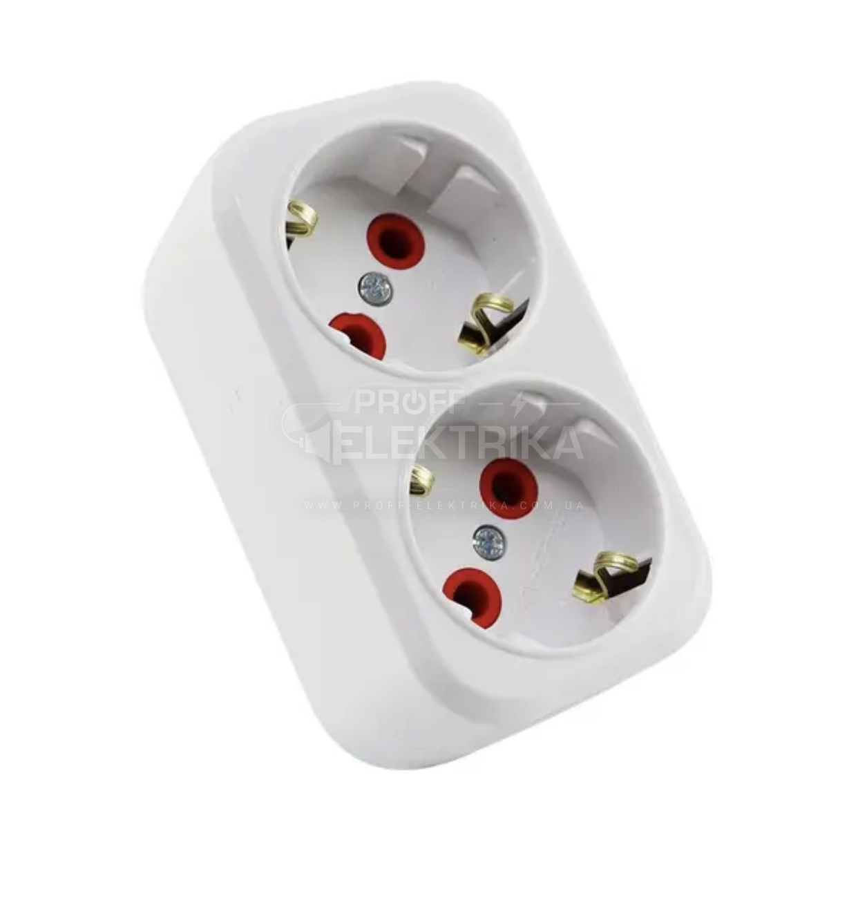 Фото Двойник-разветвитель с заземлением 16 А прямой Multusan