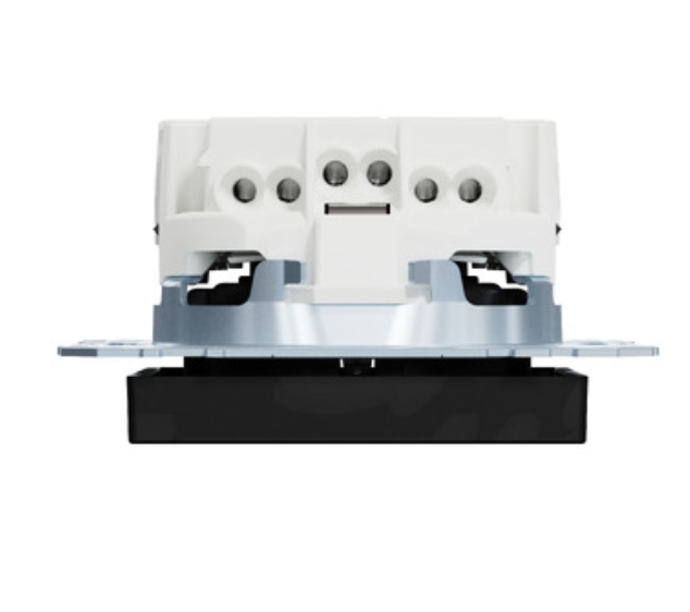 Фото 4 Механізм розетки SCHUKO із захисними шторками Merten System M Ocean Plastic матовий чорний