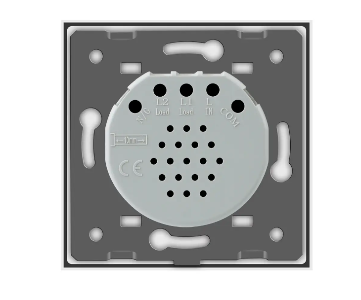 Фото 3 Сенсорная кнопка 2 сенсора Импульсный выключатель белое стекло Livolo