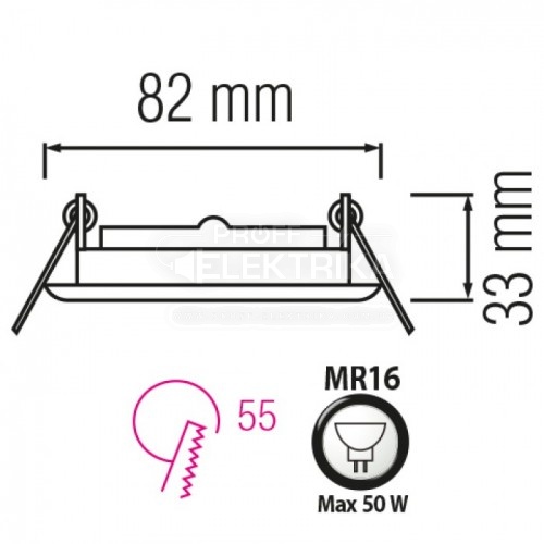 Фото 2 Світильник точковий KAMELYA золотий 50W MR16 HOROZ