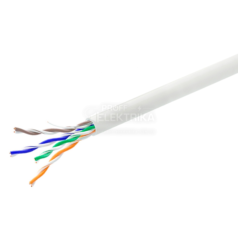 Фото Кабель ОК-NET UTP cat 5E 4x2x0,51 Cu білий 305m