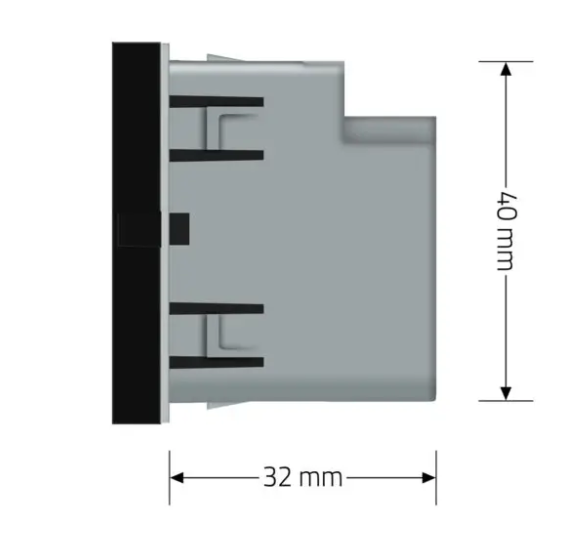 Фото 6 Механізм розетка USB Type-C з Power Delivery 45W чорний Livolo