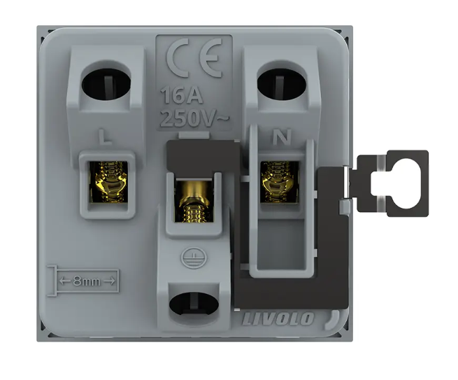 Фото 4 Механізм універсальна розетка 12 стандартів в 1 білий Livolo