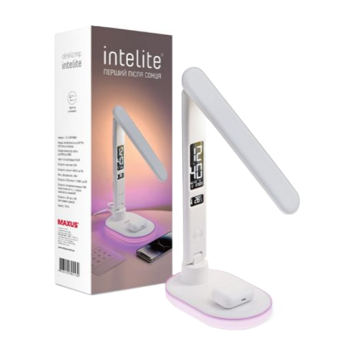 Фото 2 настільний світильник білий DL 24W 4100k WH Wireless MAXUS