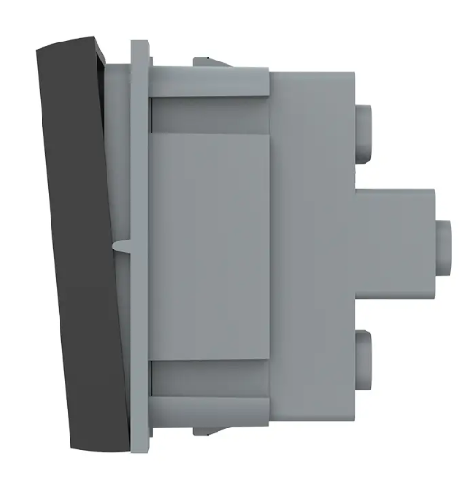 Фото 2 Механизм двухклавишный проходной выключатель черный Livolo