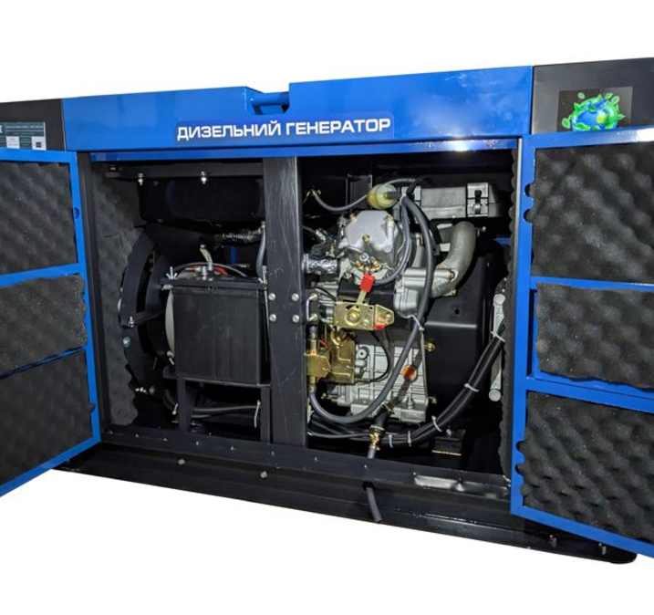 Фото 2 Генератор дизельний PROFI-TEC DGS15-3 Power MAX 14кВА/11,5кВт 380В двухцилиндровый