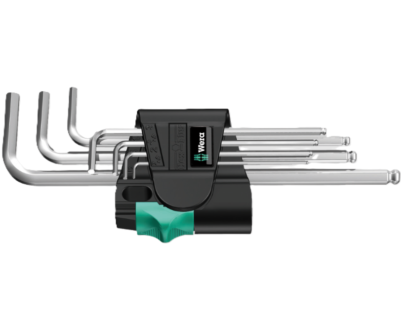 Фото Набір Г-подібних ключів WERA 950/7 Hex-Plus 1 хромованих метричних 05022181001