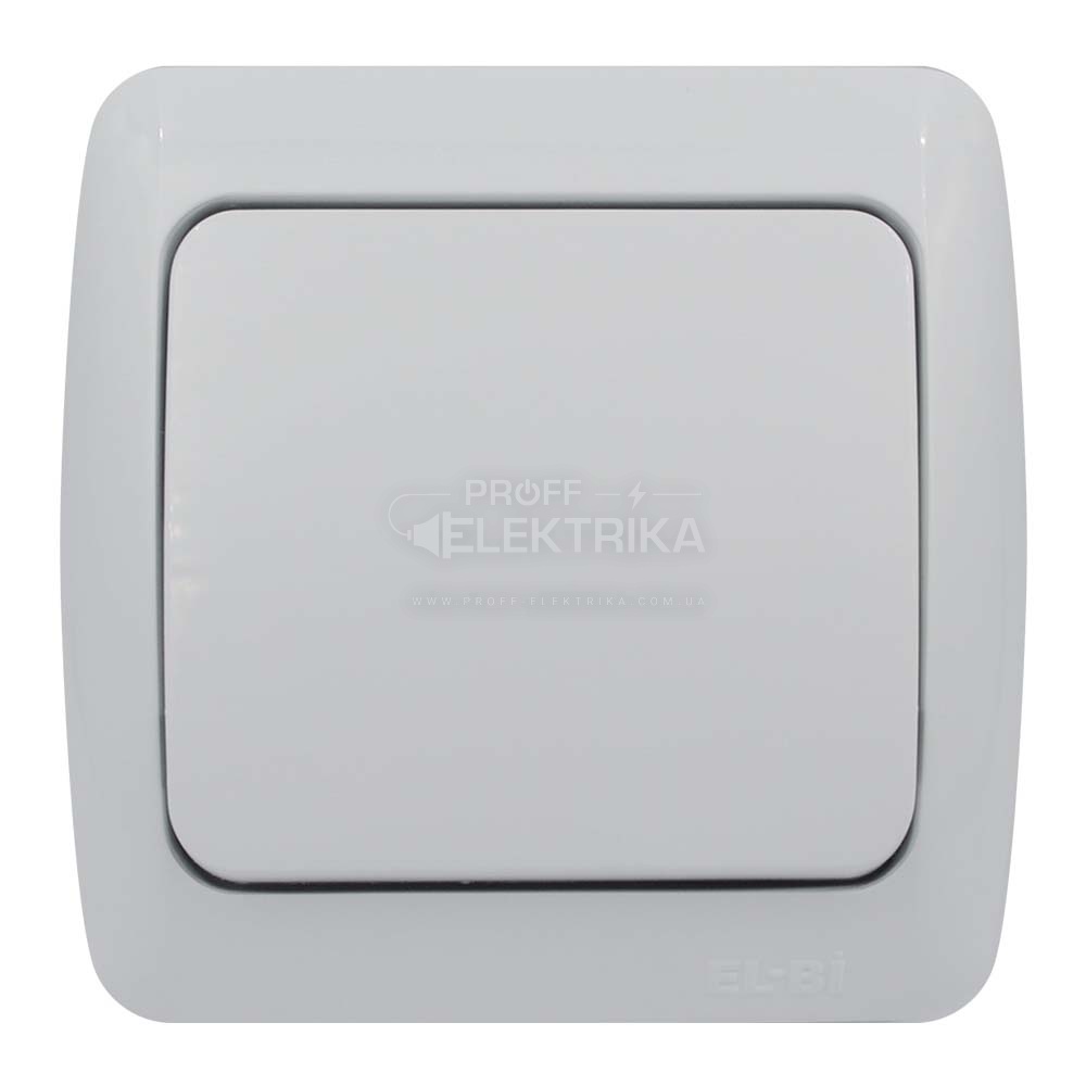 Фото Вимикач 1-клавішний 10 A Білий ALSU